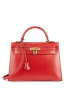 Herm S Red/gold Hardware Box Kelly 32