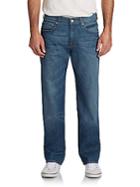 7 For All Mankind Austyn Faded Relaxed Straight-leg Jeans