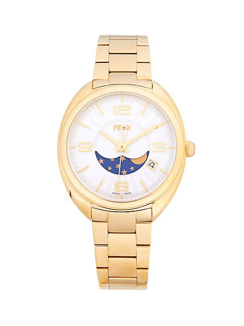 Fendi Goldtone Stainless Steel Bracelet Watch