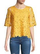 Laundry By Shelli Segal Floral Lace Blouse