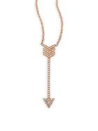 Ef Collection 14k Rose Gold Arrow Pendant Necklace