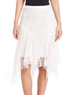Elie Tahari Melly Lace Asymmetrical Skirt