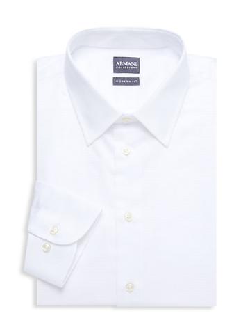 Armani Collezioni Modern-fit Textured Dress Shirt