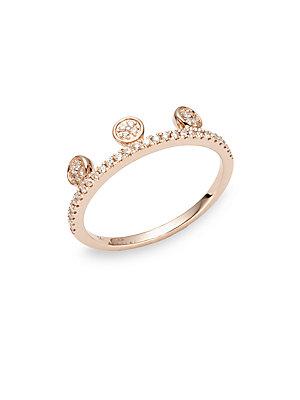 Ron Hami Dot Diamond & 14k Rose Gold Tiara Ring