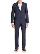 Michael Kors Regular-fit Checked Wool Suit