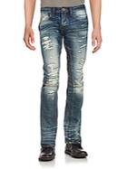 Cult Of Individuality Distressed Six-pocket Jeans