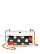 Red Valentino Chain Shoulder Bag With Polka-dot Pouch