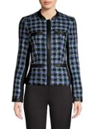 Karl Lagerfeld Paris Tweed Zip Jacket