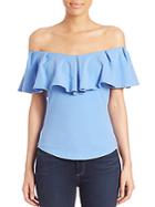 Free People Tula Off-the-shoulder Ruffle Top