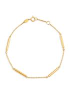 Saks Fifth Avenue 14k Yellow Gold Tin Cup Bar Cable Chain Bracelet
