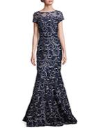 Theia Embroidered Mermaid Gown
