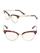 Gucci 50mm Tortoiseshell Clubmaster Optical Glasses