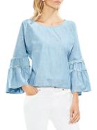Vince Camuto Bell-sleeve Cotton Top