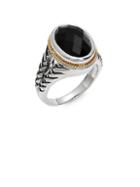 Effy 18k Gold & Sterling Silver Black Onyx Oval Ring