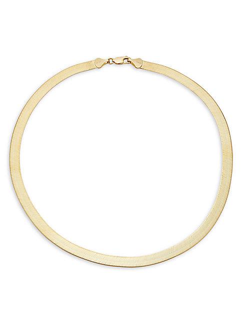 Saks Fifth Avenue Made In Italy 14k Yellow Gold Snake Chain Necklace/17