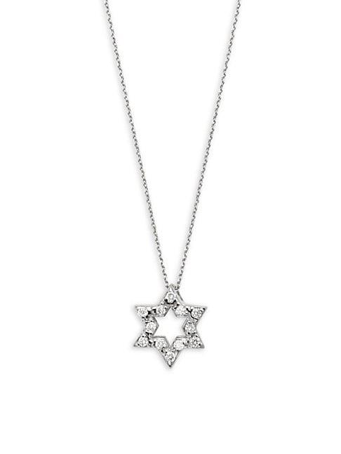 Kc Designs 14k White Gold Diamond Star Of David Pendant Necklace