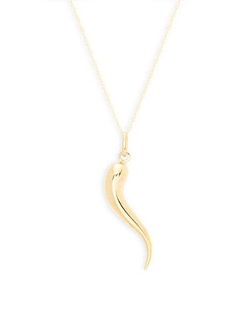 Sphera Milano 14k Yellow Gold Horn Pendant Necklace