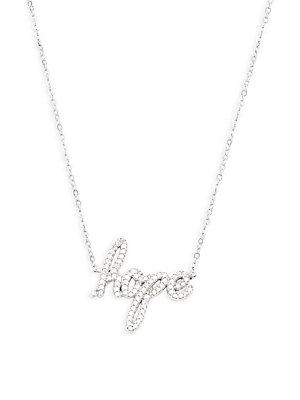 Adriana Orsini Crystal And Sterling Silver Hope Pendant Necklace