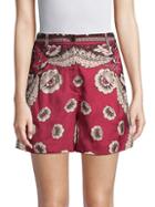 Valentino Floral Jacquard Silk Shorts