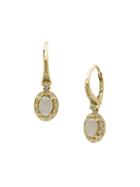 Effy 14k Yellow Gold Opal & Diamond Earrings