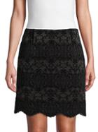 Laundry By Shelli Segal Graphic Flocked Skirt