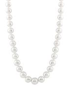 Masako 9-12mm White Pearl And 14k Yellow Gold Necklace