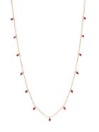 Saks Fifth Avenue 18k Rose Gold & Ruby Necklace