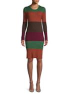 525 America Colorblock Striped Sweater Dress
