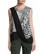 Bcbgmaxazria Woven Asymmetrical Top