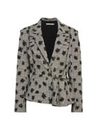 Jason Wu Collection Floral Plaid Stretch Suiting Jacket