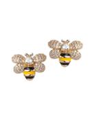 Eye Candy La Luxe Crystal Sparkly Bee Stud Earrings