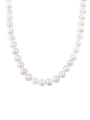 Masako 11-11.5mm White Pearl And 14k Yellow Gold Necklace