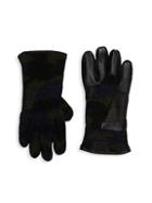 Ugg Leather-palm Faux Fur Smart Gloves