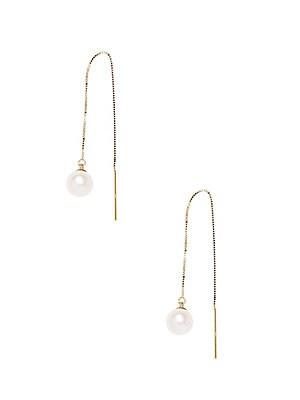 Masako 5mm Freshwater Pearl And 14k Yellow Gold Drop Earrings