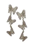 Eye Candy La Luxe Goldtone & Crystal Mini Butterfly Drop Earrings