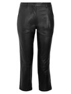 Bagatelle City Pleated Cropped Leather Pants