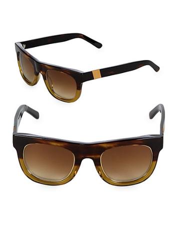 Westward Leaning Pharoah 49mm Square Sunglasses