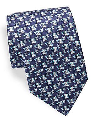 Salvatore Ferragamo Elephant-printed Tie
