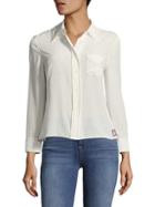 Prada Camicia Crepe De Chine Long-sleeve Silk Shirt