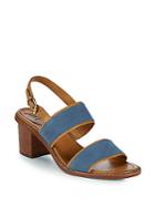 Frye Brielle Overlay Suede And Leather Slingback Sandals