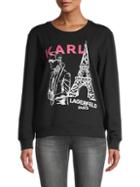 Karl Lagerfeld Paris Eiffel Tower & Karl Graphic Sweatshirt