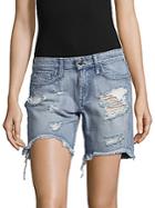 Hidden Jeans Distressed Frayed Cotton Shorts
