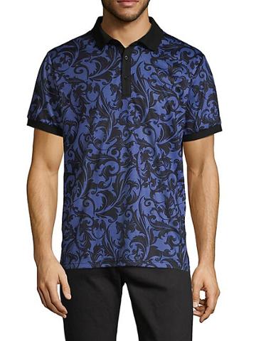 Russell Park Patterned Cotton Polo