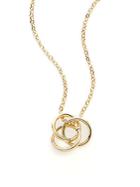 Saks Fifth Avenue 14k Yellow Gold Love Knot Pendant Necklace