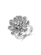 Effy 14k White Gold & Diamond Floral Ring