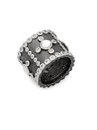 Freida Rothman Wide Mother-of-pearl Cigar Ring