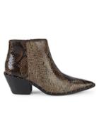 Charles By Charles David Snakeskin Embossed Faux Leather Ankle Boots