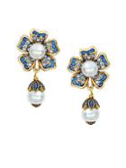 Heidi Daus Multicolored Crystal & Beaded Floral Drop Earrings