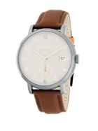 Ted Baker London Classic Stainless Steel & Leather-strap Watch