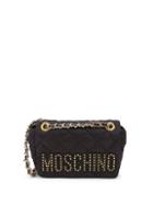 Moschino Quilted Studded Logo Crossbody Bag